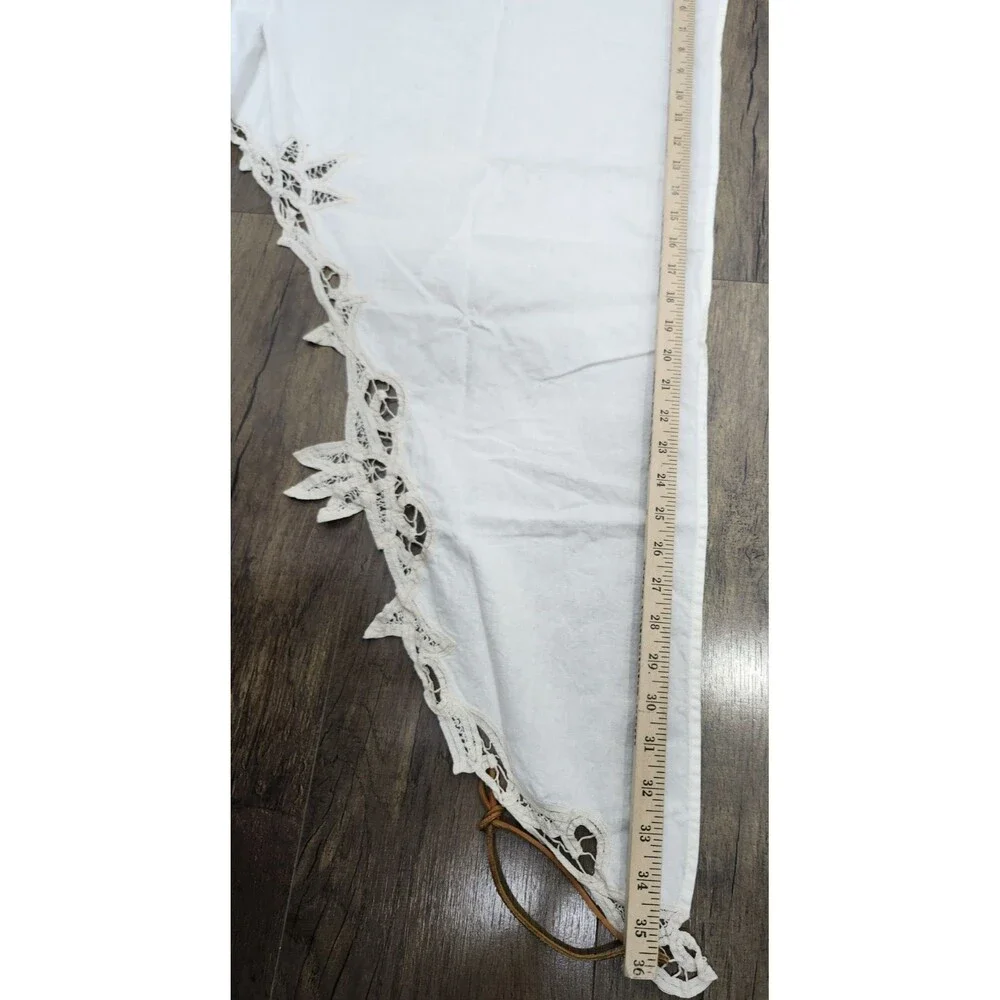Vintage Lace Valances Set Of 2 Cottage Farmhouse Grandma Cute off white